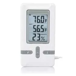 Springfield Colortrack Hygrometer Thermometer HygrometerThermometer  Temperature Humidity Gray - Office Depot